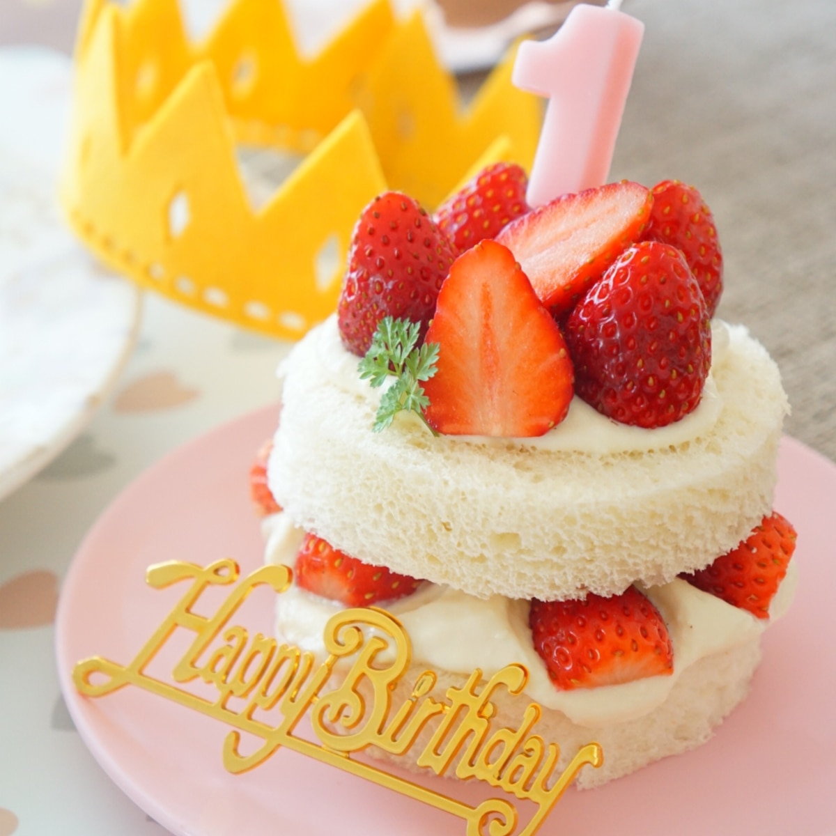 祝 1歳 いちごのお誕生日ケーキ レシピ 作り方 By あかね れしぴ 楽天レシピ